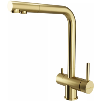 Смеситель для кухни Paulmark Skalen Sk213020-LG с подключением к фильтру, светлое золото