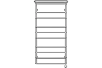 Электрический полотенцесушитель Terminus Арктур П10 500x1031 с полкой ТЭН HT-1 300W л/п 4660059920429