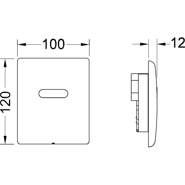 кнопка для инсталляции tece planus urinal 230/12в 9242357 для писсуара цвет белый глянцевая