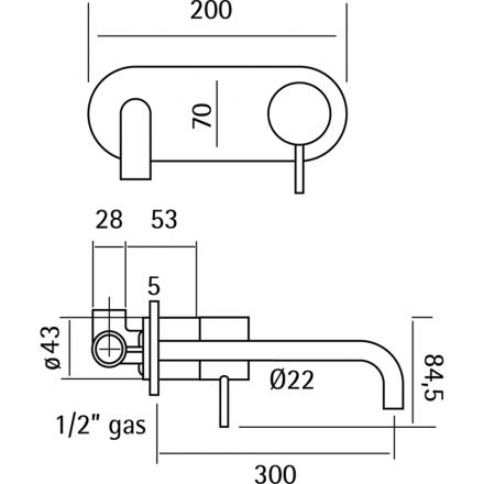 смеситель для раковины huber lynox lx002515d1