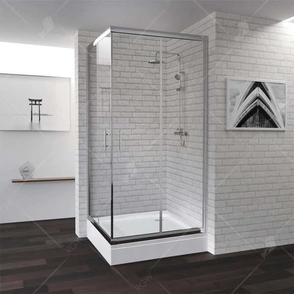 душевой уголок rgw passage pa-31 90x90x190 профиль хром, стекло прозрачное, без поддона