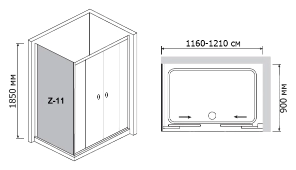 душевой уголок rgw classic cl-43 120x90 чистое стекло