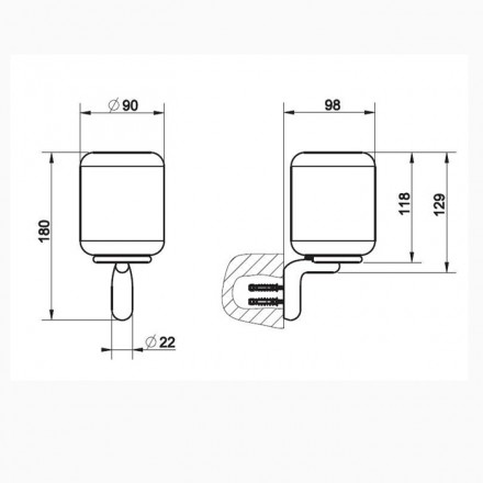 Стакан для зубных щеток Gessi Goccia 38007#099