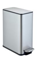 Мусорное ведро Weltwasser WW Paolo MT 15L с педалью, хром матовый