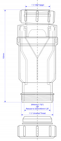 самозакрывающийся сливной клапан 1"1/2-40 mcalpine mrnrv40