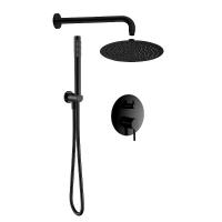 Душевая система AQUAme AQM8404MB цвет Черный матовый