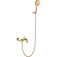 Смеситель для ванны Boheme Spectre 453-MG с душевым гарнитуром, золотой матовый