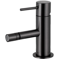 Смеситель Remer X Style X20CFP для биде, с донным клапаном, черный хром матовый