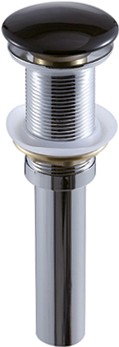 донный клапан santiline sl-111, с переливом, черный матовый