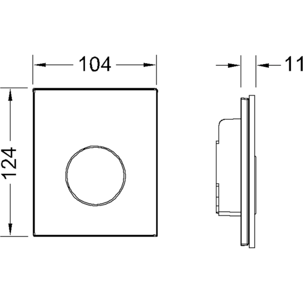 кнопка для инсталляции tece loop urinal glass 9242662 зеленая нержавеющая сталь