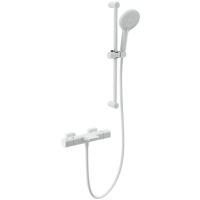 Термостат для ванны Wonzon & Woghand Plate WW-C2017-A-MW с душевым гарнитуром, белый матовый