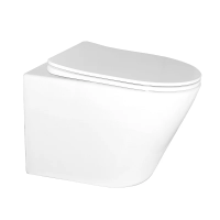 Унитаз Azario Teramo AZ-0053 SP подвесной, безободковый, с сиденьем микролифт, 48x36.5x36 см, белый