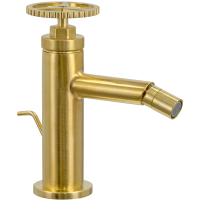 Смеситель Remer Chrono CH20BG для биде, с донным клапаном, золотой матовый