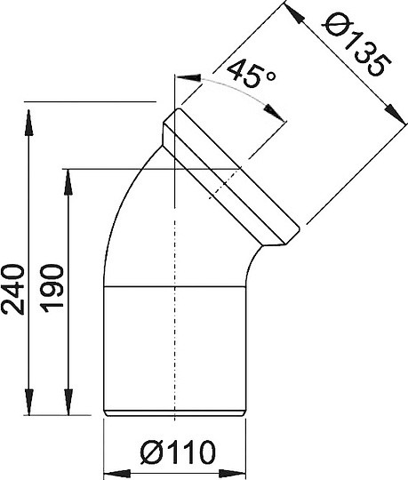 отвод alcaplast a90-45