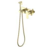 Гигиенический душ со смесителем Aquatek Оберон AQ1220BG цвет Золото шлифованное