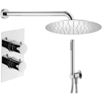 Душевой комплект Plumberia Selection IXO KITXOT18QCR 250 мм, с термостатом, хром