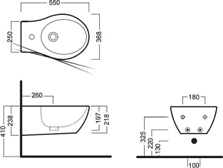 биде подвесное hatria nido yxni01