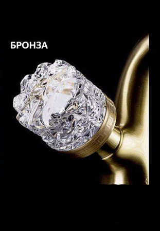 смеситель для раковины boheme crystal 317-crst бронза