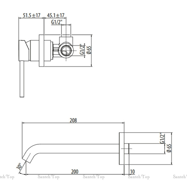 смеситель для раковины gattoni circle two 9137/91c0 встраиваемый, хром глянцевый