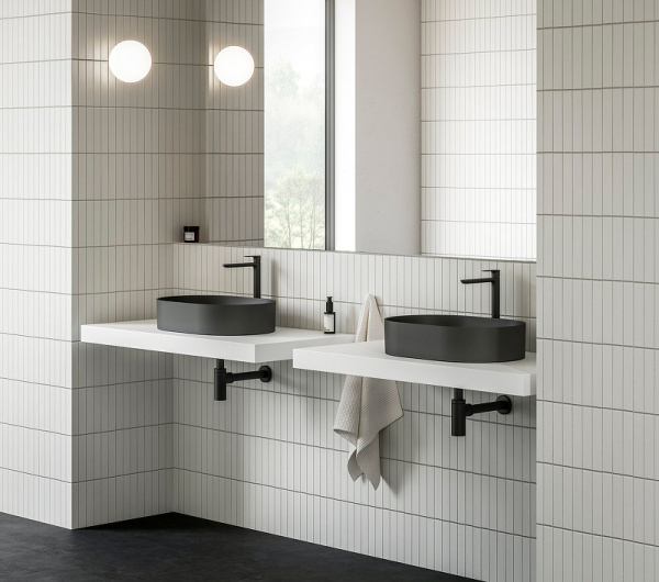 раковина-чаша ravak ceramic slim o 55 xjx0d155000 черная матовая