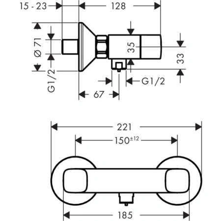 смеситель для душа hansgrohe logis 71263000