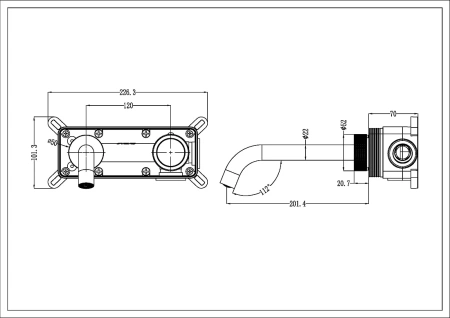 смеситель для раковины boheme tech 158/2-mg золото матовое