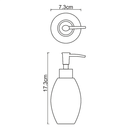 дозатор для жидкого мыла wasserkraft ruwer k-6799 цвет хром