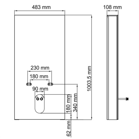 монтажный элемент для биде wasserkraft naab 86 86bdt.050.bl цвет черный