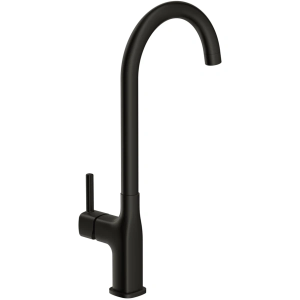 смеситель для кухни cersanit elio a68261 черный матовый