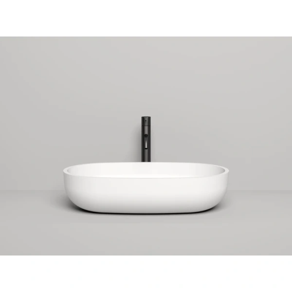 накладная раковина в ванную salini gloria 305 1102205m, 64 x 38,5 см, из материала solix, глянцевая или матовая, белая