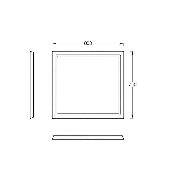 зеркало kerama marazzi pompei 80 po.mi.80\blk с подсветкой черное глянцевое с бесконтактным выключателем