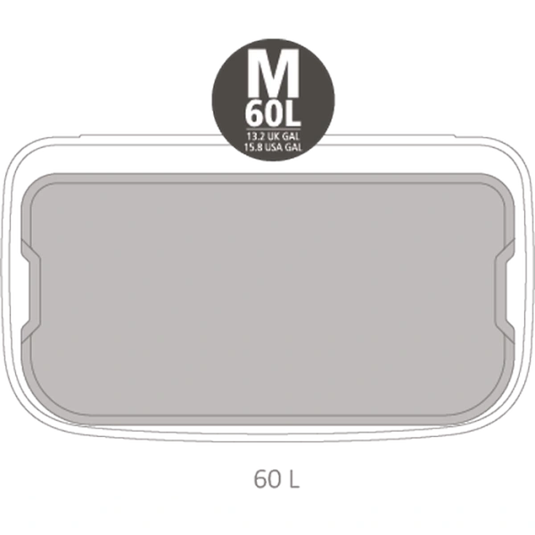 Мусорное ведро Brabantia Bo Touch Bin 223129 60 л, серое