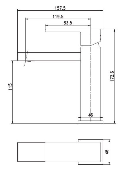 смеситель для раковины aquanet blanco af420-10w 261816 белый матовый