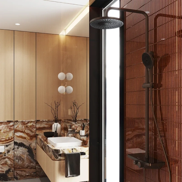 душевая стойка aqueduto chuva chu0445 оружейная сталь