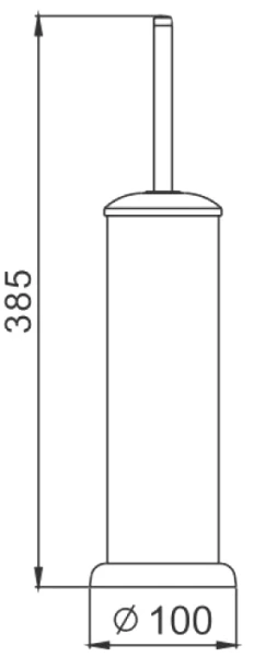 Ёршик для унитаза D-lin D201401 хром