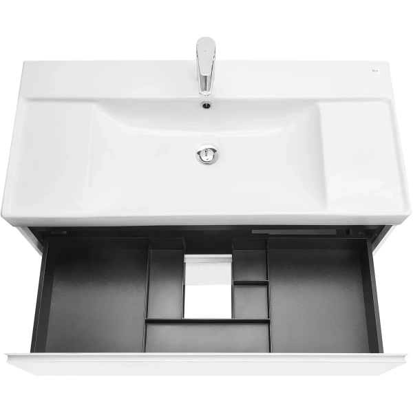 тумба под раковину roca ona a857616509 98,5 см, подвесная, белый матовый