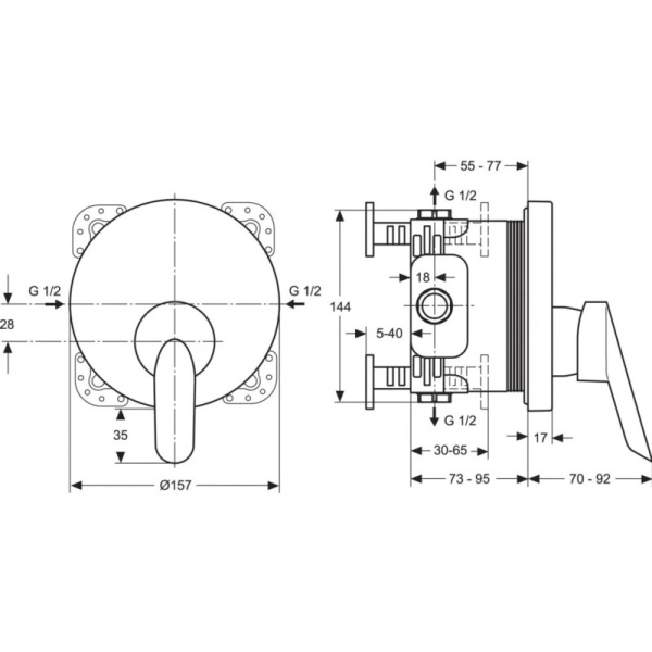 смеситель для душа ideal standard ceraplus b8653aa