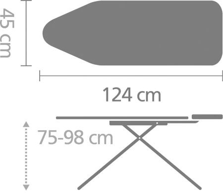 гладильная доска brabantia c 118449 124х45 ботанический сад