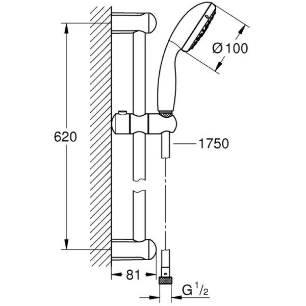 душевой гарнитур grohe new tempesta 27794001