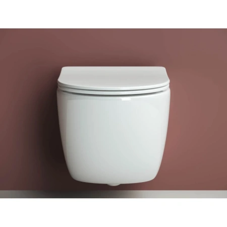 унитаз ceramicanova forma cn3009 подвесной, с сиденьем микролифт, белая