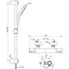 смеситель для душа ideal standard ceratherm т50 a7218aa + гарнитур