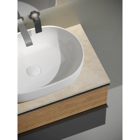 тумба под раковину sancos delta 80 dl80gr подвесная дуб красный графит