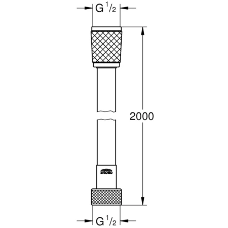 душевой шланг 200 см grohe relexaflex 28155002
