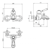 смеситель для ванны с душем fima carlo frattini bell f3364/1br