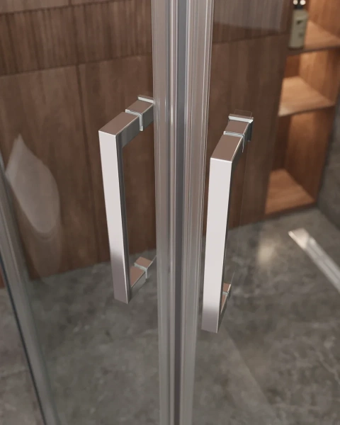 душевой уголок cezares molveno r-22 110х110 molveno-r-22-80+30-c-cr-iv профиль хром стекло прозрачное