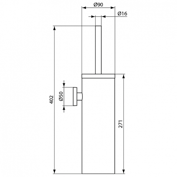 Ершик для унитаза Ideal Standard IOM A9128MY Хром