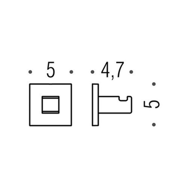 Colombo Design Basic Q Крючок LC97, черный матовый