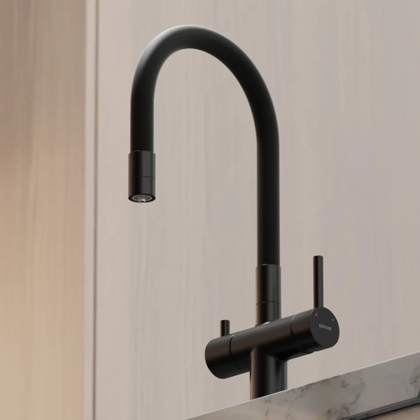 смеситель для кухни sancos lucia sc4004mb черный матовый