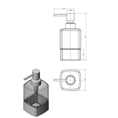 дозатор для жидкого мыла langberger alster 11323a-bp