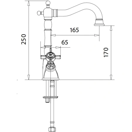 смеситель для раковины migliore princeton ml.prn-834.ra